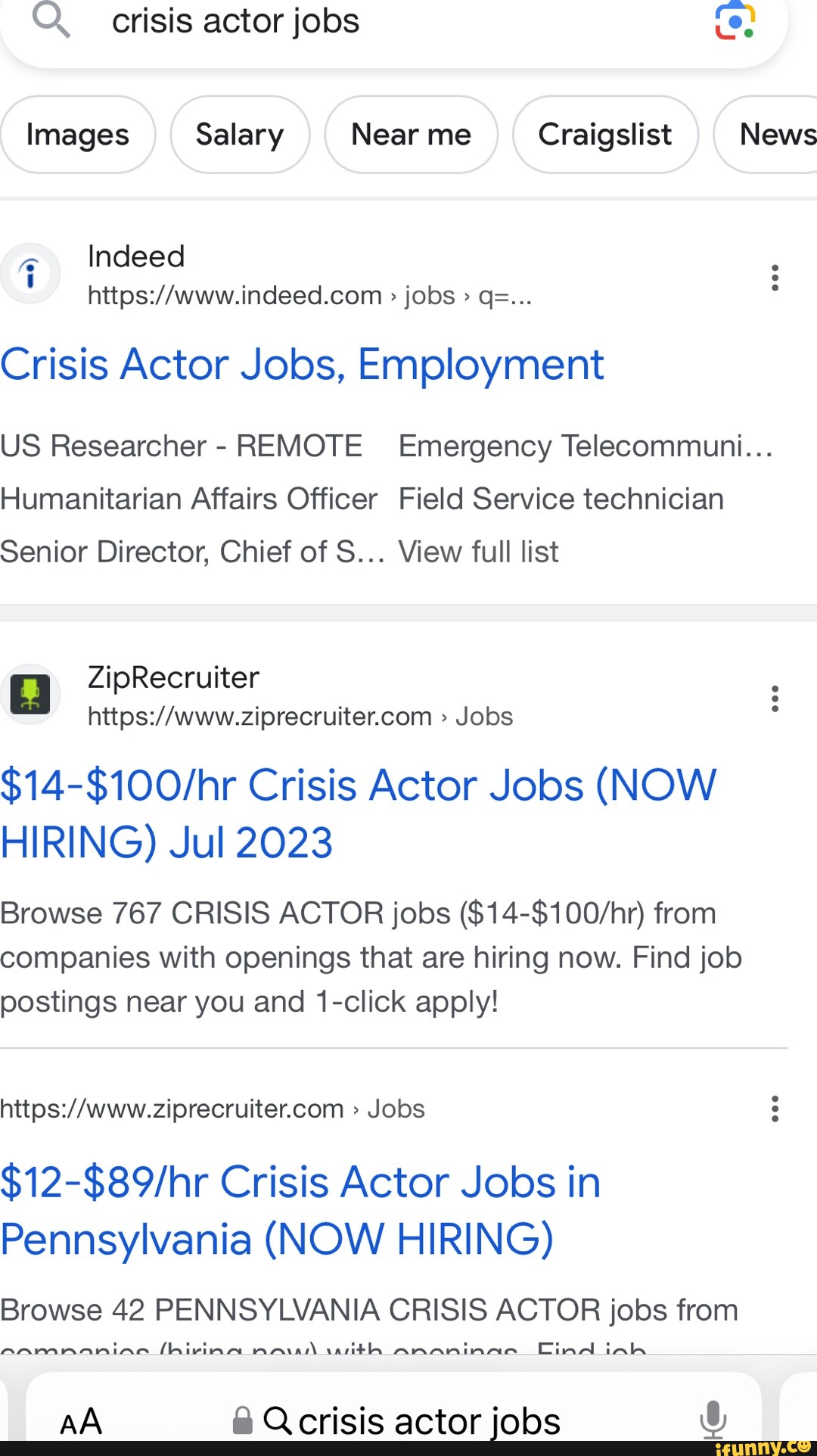 Q. crisis actor jobs Images Salary Near me Craigslist News Indeed jobs >  q=... Crisis Actor Jobs,