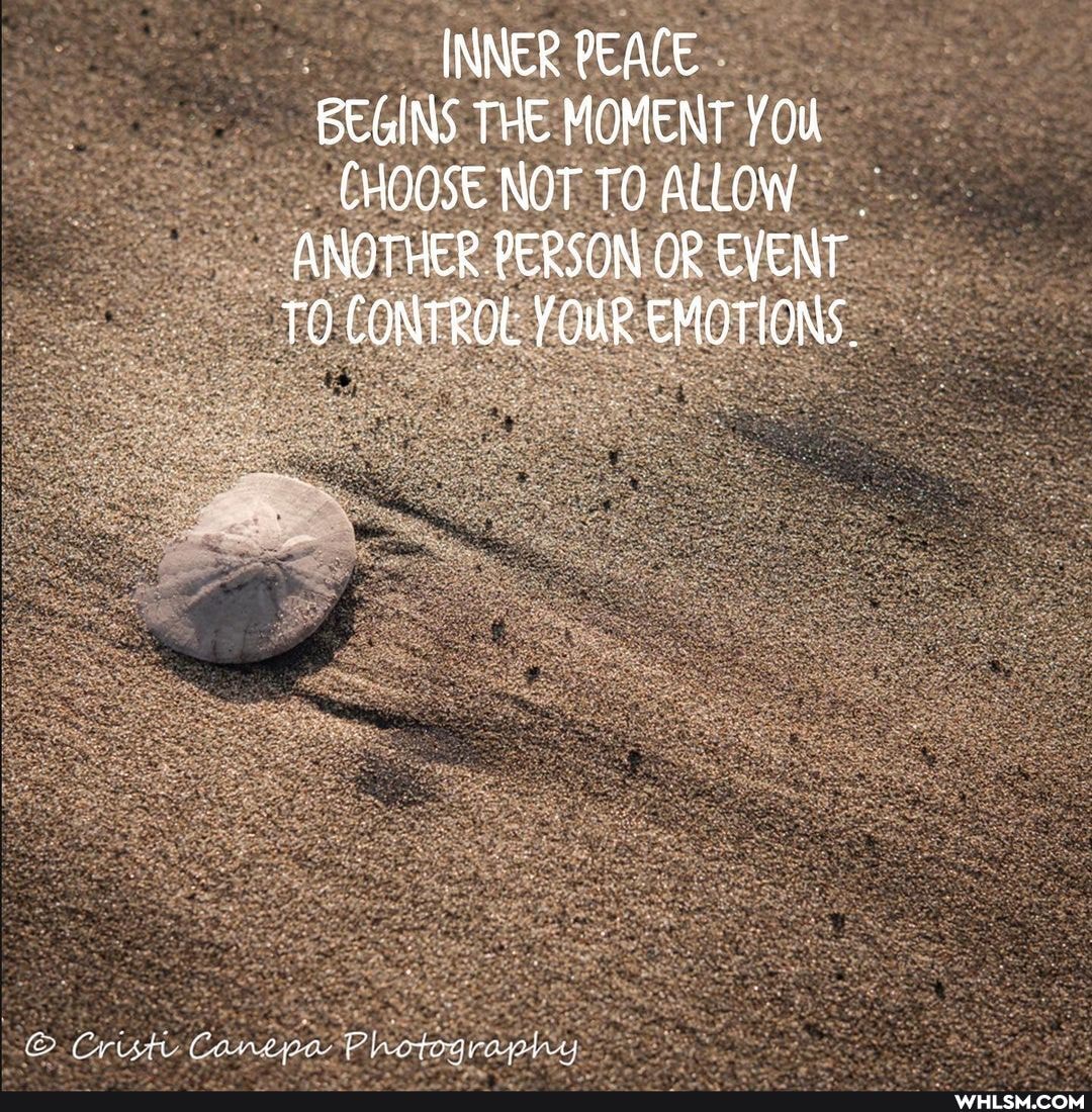 INNER PEACE BEGINS THE MOMENT YOu
CHOOSE NOT TO ALLOW ANOTHER PERSON OR EVENT TO CONTROL YOUR EMOTIONS.
Canipa Pretograprit