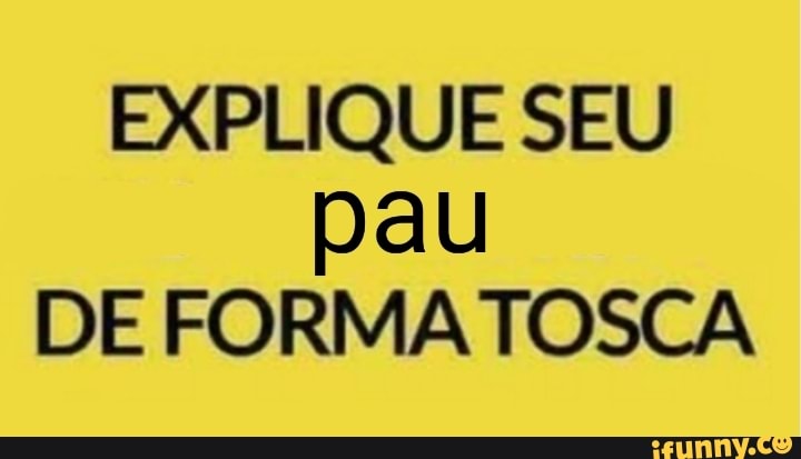 EXPLIQUE SEU
pau
DE FORMATOSCA