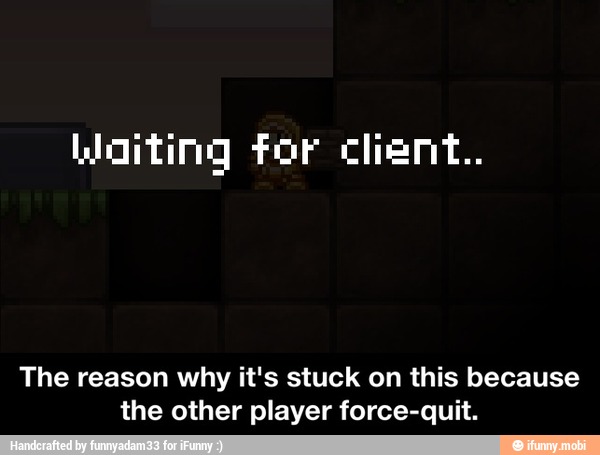 The reason why it's stuck on this because
the other player force-quit. - The reason why it's stuck on this because the other player force-quit.