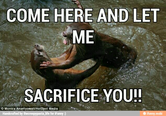 COME HERE AND EET
SACRIFICE YOU"
