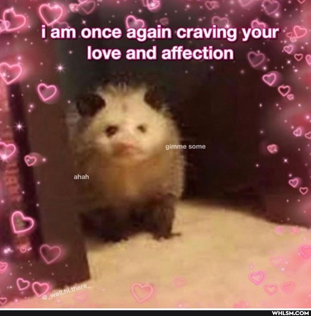 am once again craving your love and affection some ahah
