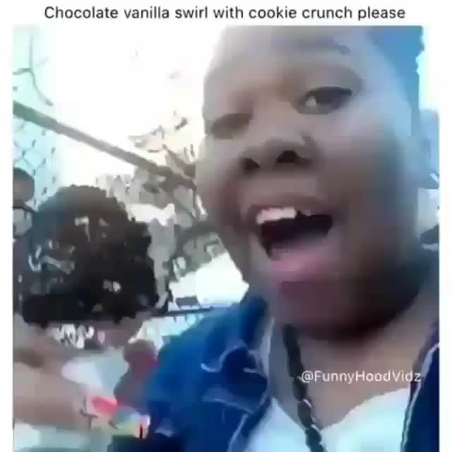 Chocolate vanilla swirl with cookie crunch please )
