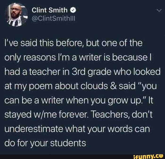 Reassurance is key! Clint Smith @ g& @ClintSmithill I've said this