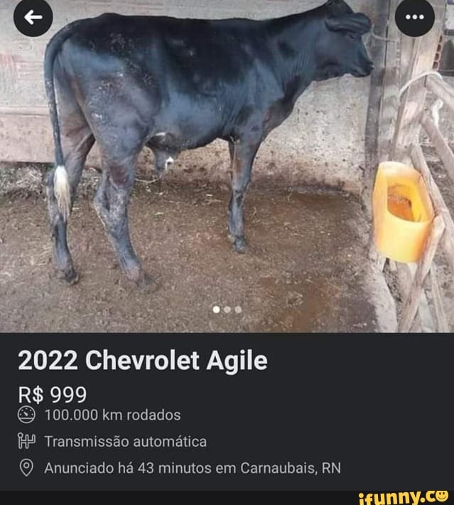 2022 Chevrolet Agile
R$ 999
100.000 km rodados
Transmissão automática
Anunciado há 43 minutos em Carnaubais, RN
