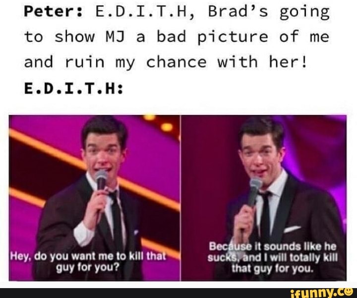 Peter E D I T H Brad S Going To Show Mj A Bad Picture Of Me And Ruin My Chance