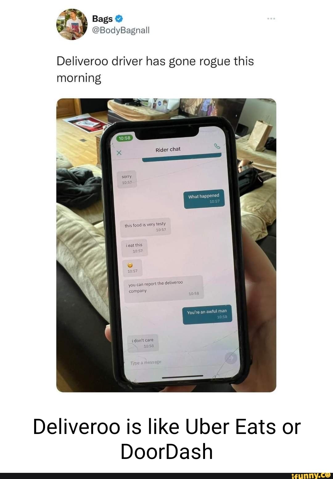 Deliveroo memes. Best Collection of funny Deliveroo pictures on iFunny