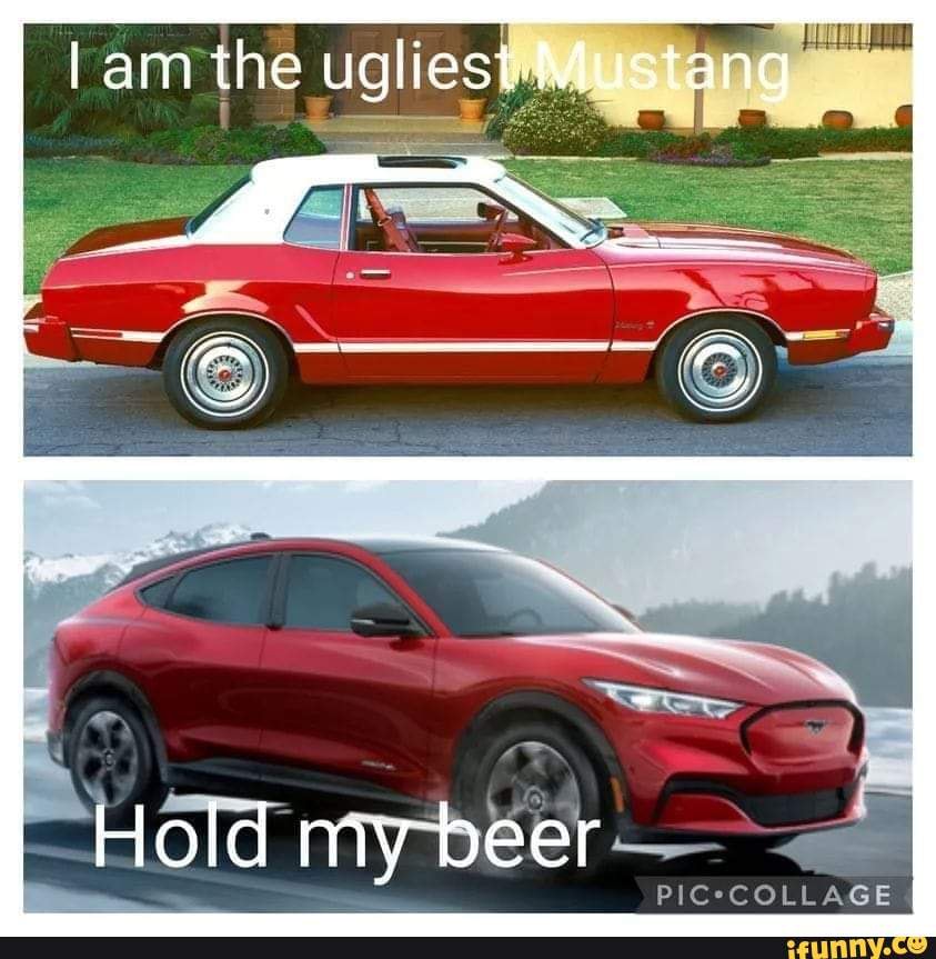 It reminds me of a Journey - am the ugliest. Mustang Hold my ...