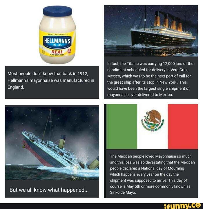 Most people don't know that back in 1912, Hellmann's mayonnaise was