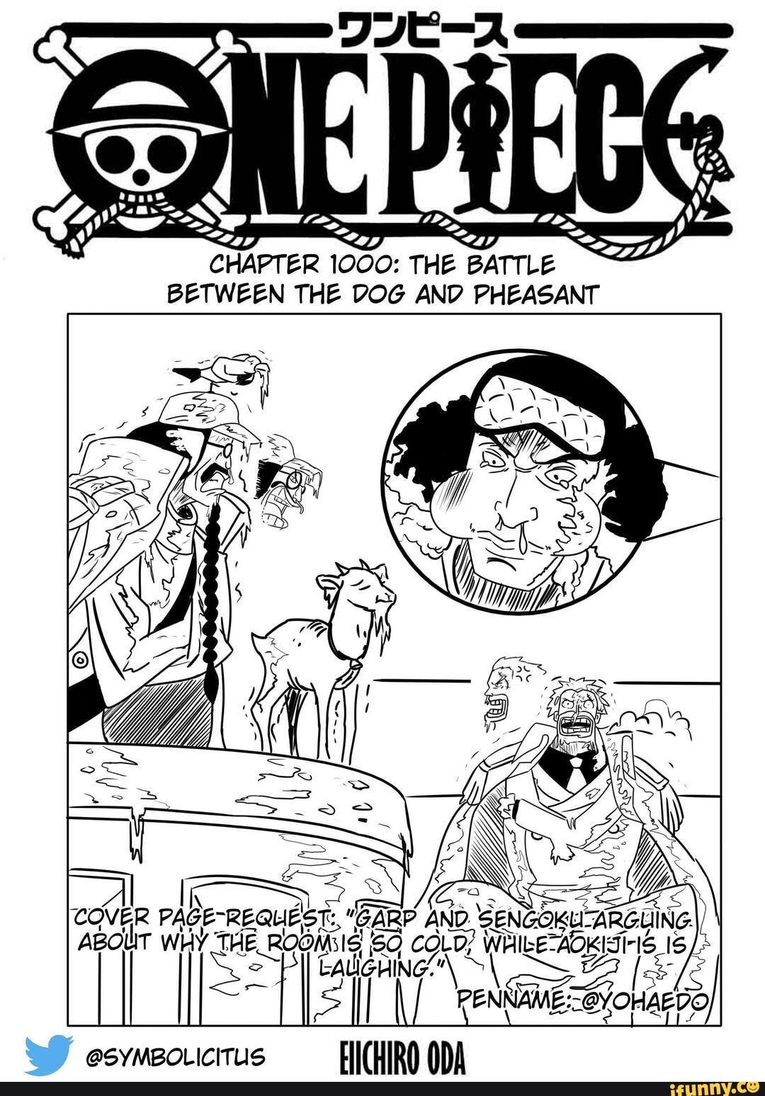 One Piece Fan Chapter Akainu Vs Aokiji Chapter 1000 The Battle Between The Dog And Pheasant Cover Page Request Garp And S Abolit Why The Roomsig Cold While Aokiitiis Ill I Symbolicitus Fichira
