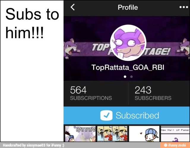 Profile
Subs to