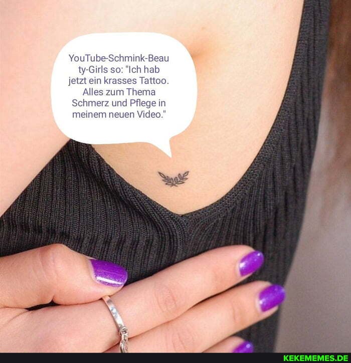 YouTube-Schmink-Beau ty-Girls so: "Ich hab jetzt ein krasses Tattoo.
Alles zum Thema
Schmerz und Pflege in meinem neuen Video."