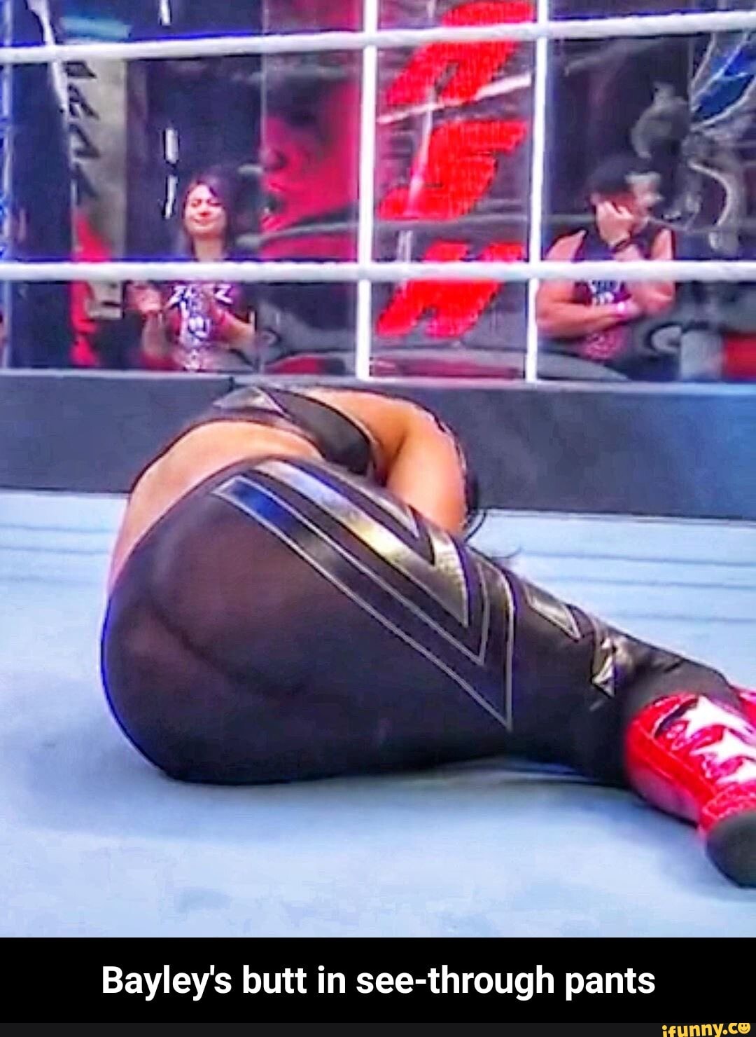 Bayley's butt in see-through pants - Bayley's butt in see-through...