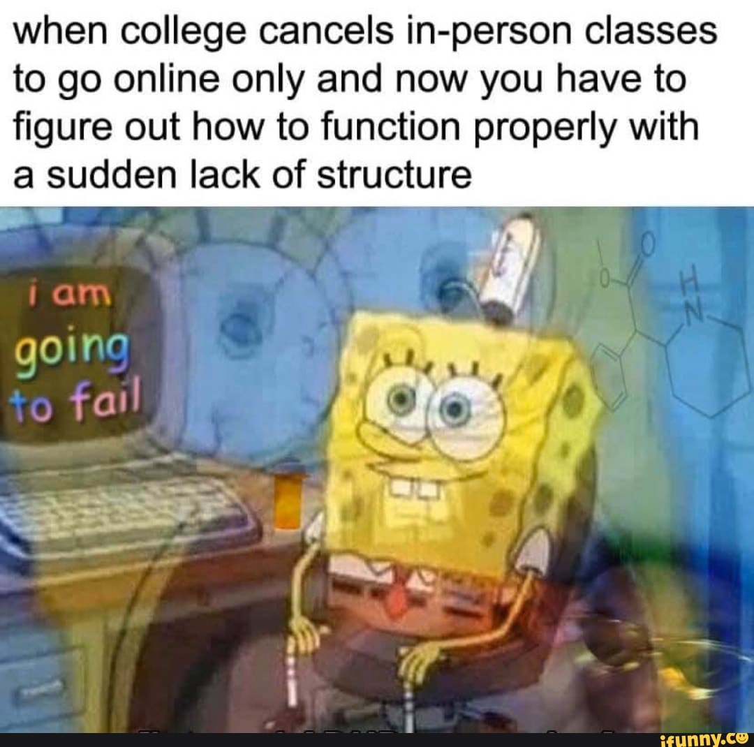when college cancels in-person classes
to go online only and now you have to
figure out how to function properly with
a sudden lack of structure