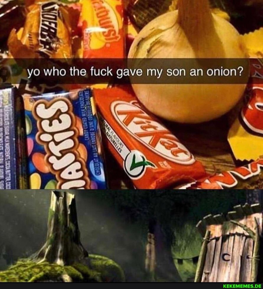 yo who the fuck gave my son an onion?