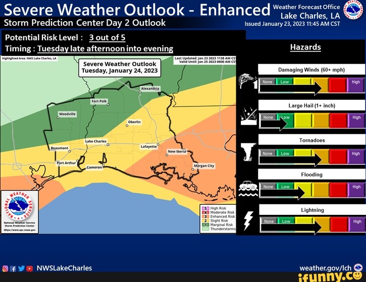 Severe Weather Outlook - Enhanced Storm Prediction Center Day 2 Outlook ...