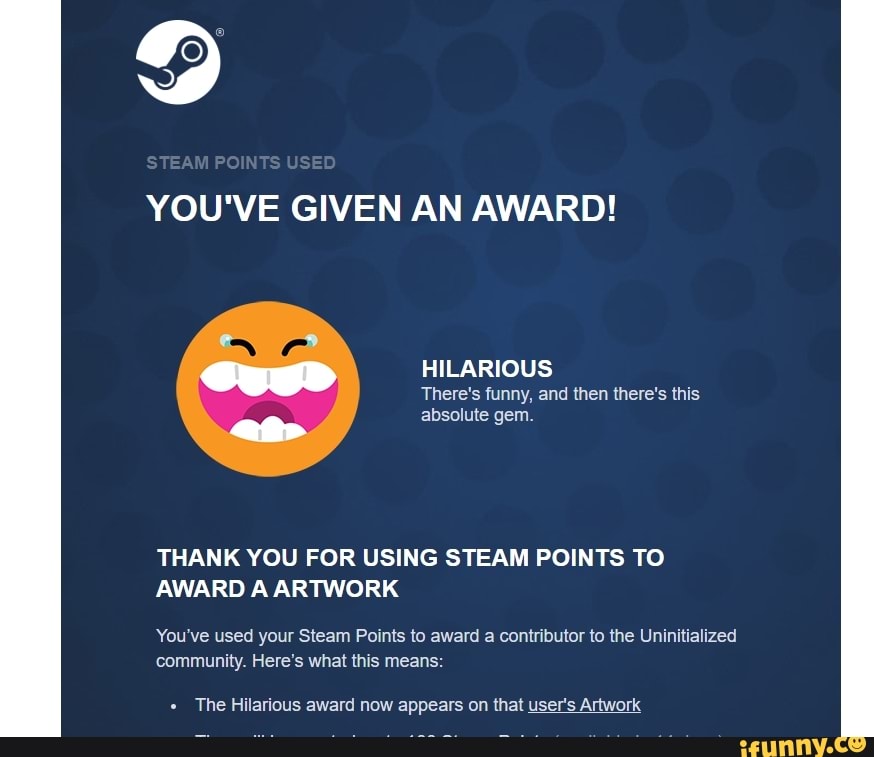 YOU'VE GIVEN AN AWARD! HILARIOUS There's funny, and then there's this  absolute gem. THANK YOU