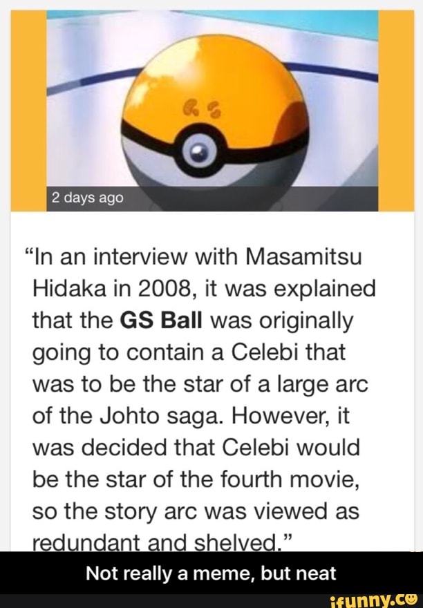 In An Interview With Masamitsu Hidaka In 08 It Was Explained That The Gs Ball Was In An Interview With Masamitsu Hidaka In 08 It Was Explained That The Gs Ball Was