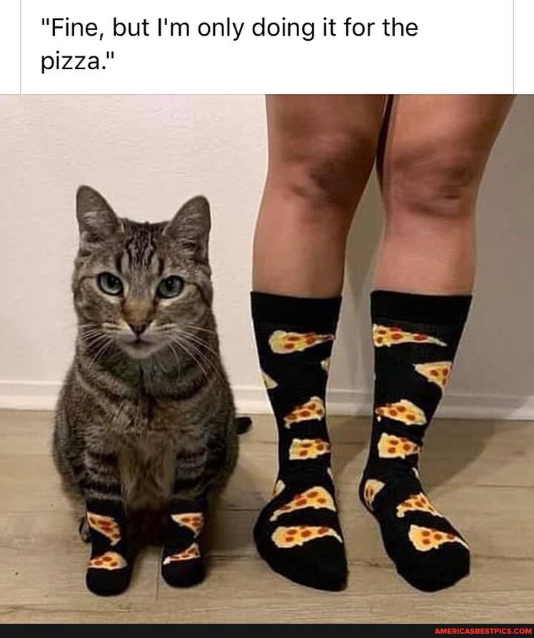 "Fine, but I'm only doing it for the pizza."