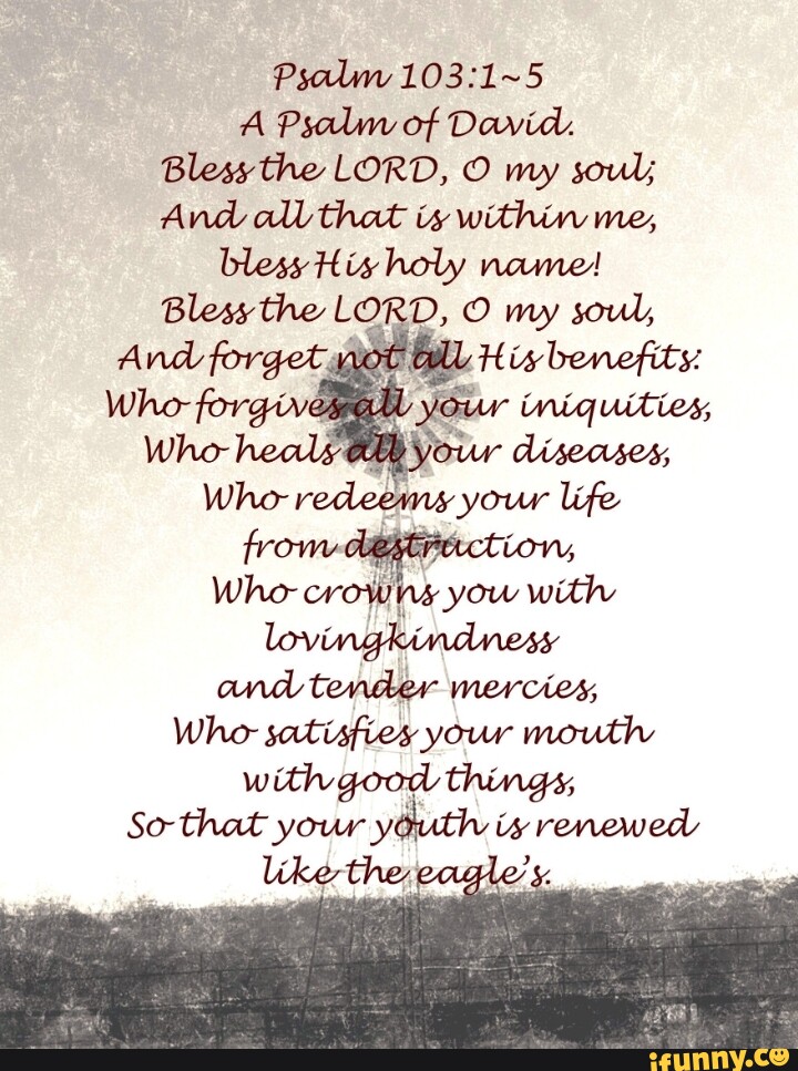 Psalm A Psolm of David. Bless the LORD, O my soul; And all that ty ...