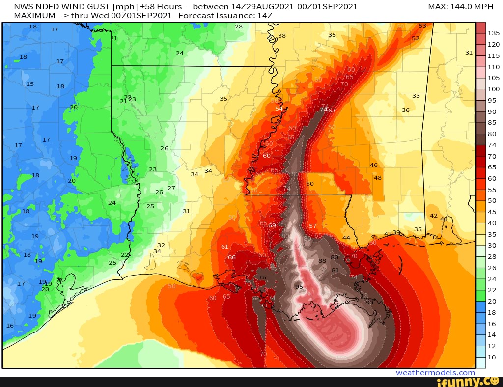 This isn't something the National Hurricane Center puts out, so I ...