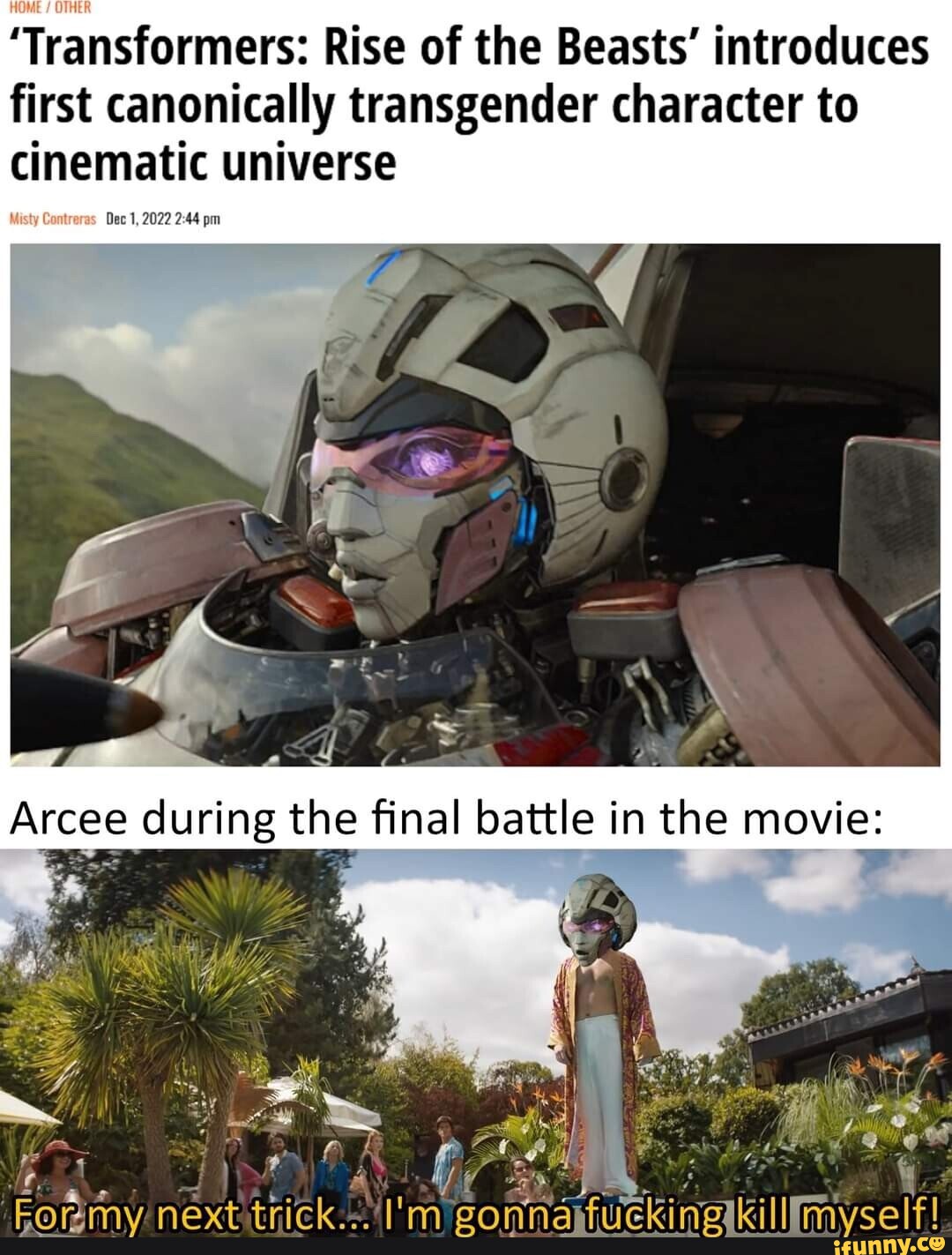 'Transformers Rise of the Beasts' introduces first canonically transgender character to