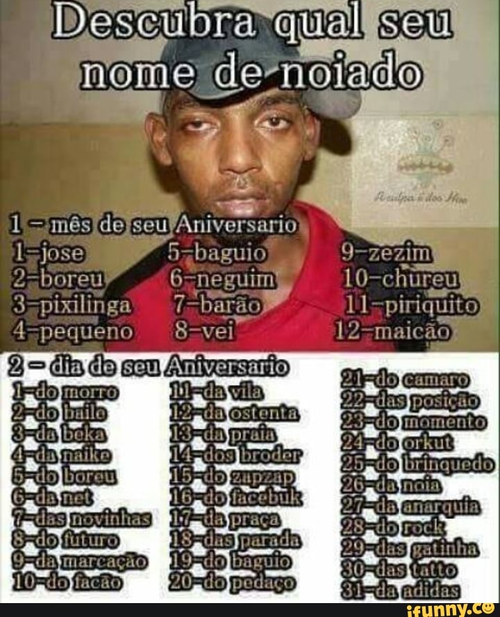 Descubra qualfseul! nome de-noiado
RUTO
maicão
barão