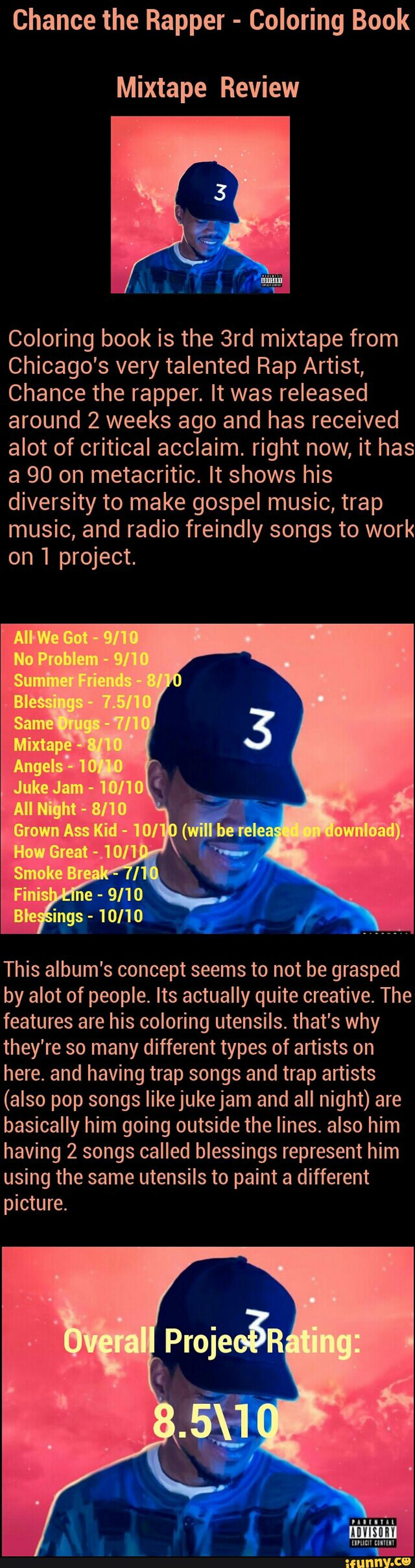 85 Coloring Book Chance The Rapper Metacritic Free