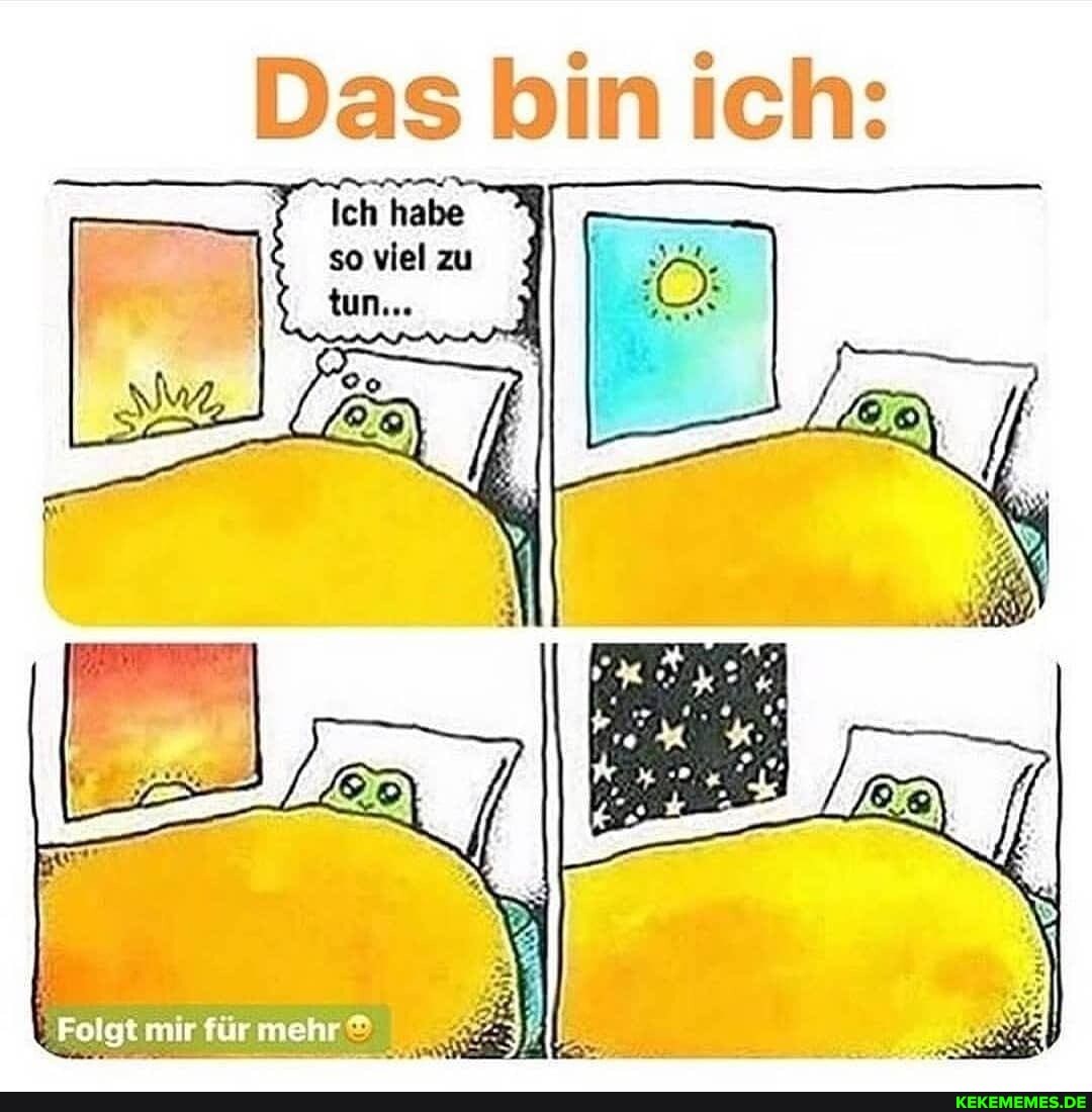 bin ich:
Ich habe so viel zu tun...
Folgt für mehr