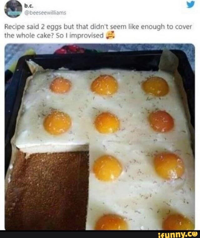 Recipe said 2 eggs but that didn't seem like enough to cover the whole cake? So improvised