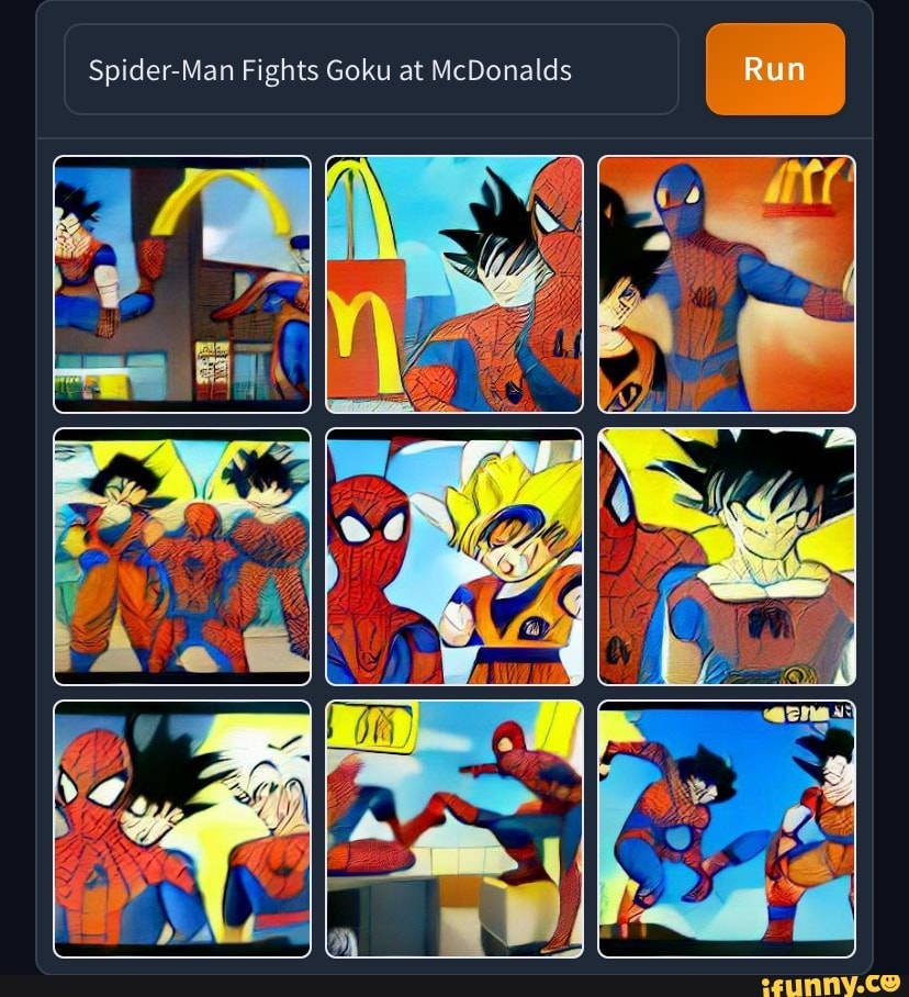 Spider-Man Fights Goku at McDonalds Run - iFunny Brazil