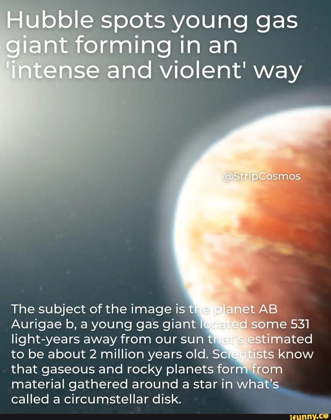 Hubble Spots Young Gas Giant Forming In An 'intense And Violent' Way ...