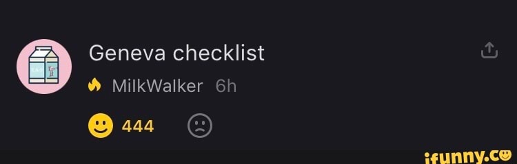 Geneva checklist
MilkWalker
aaa