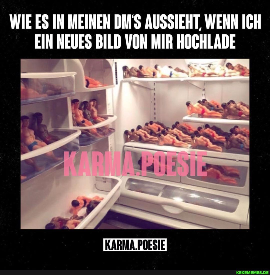 WIE ES IN MEINEN DM'S AUSSIEHT, WENN ICH EIN NEUES BILD VON MIR HOCHLADE
KARMA.POESIE