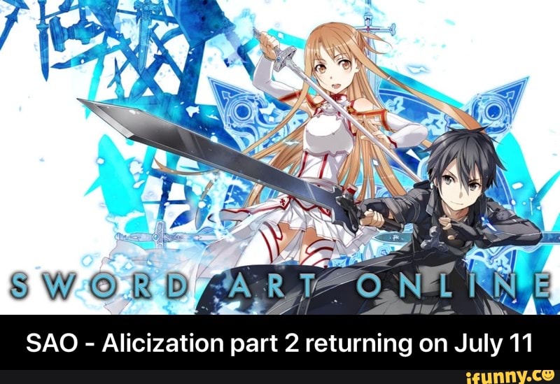 SAO Alicization part 2 returning on July 11 - SAO - Alicization part 2