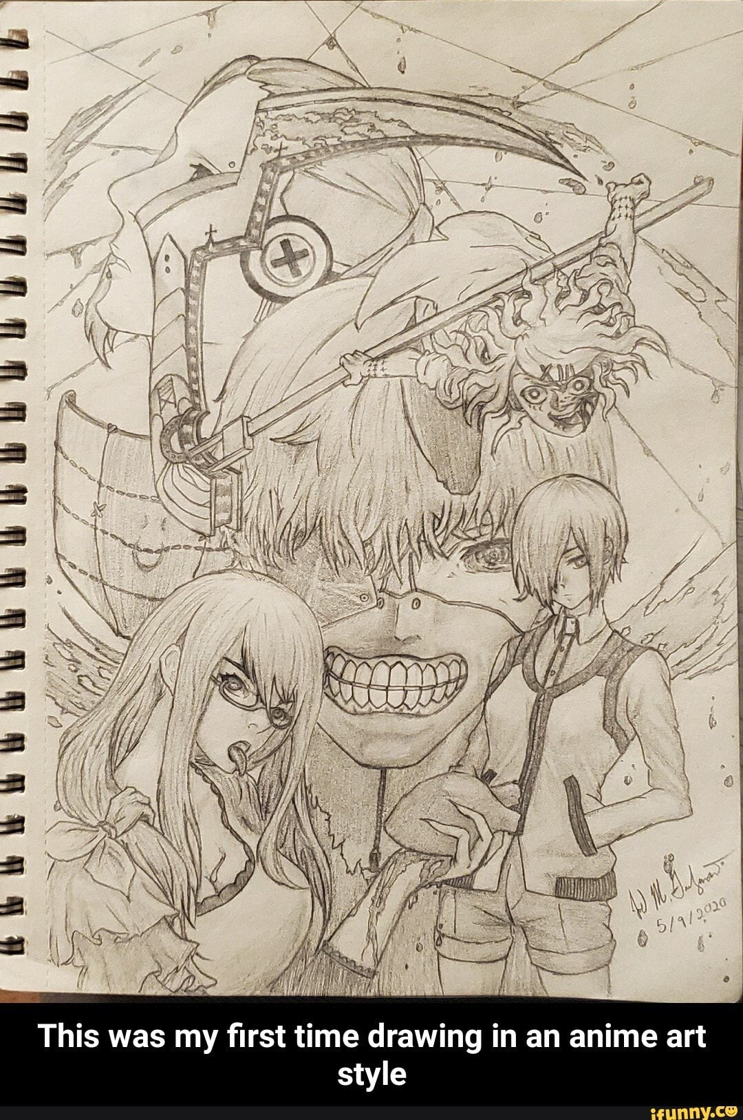 This was my first time drawing in an anime art - This was my first time ...
