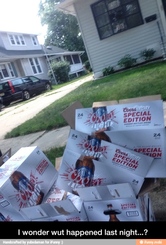 SPECIAL
EDITION
I wonder
wut
happened last night...? - I wonder wut happened last night...?