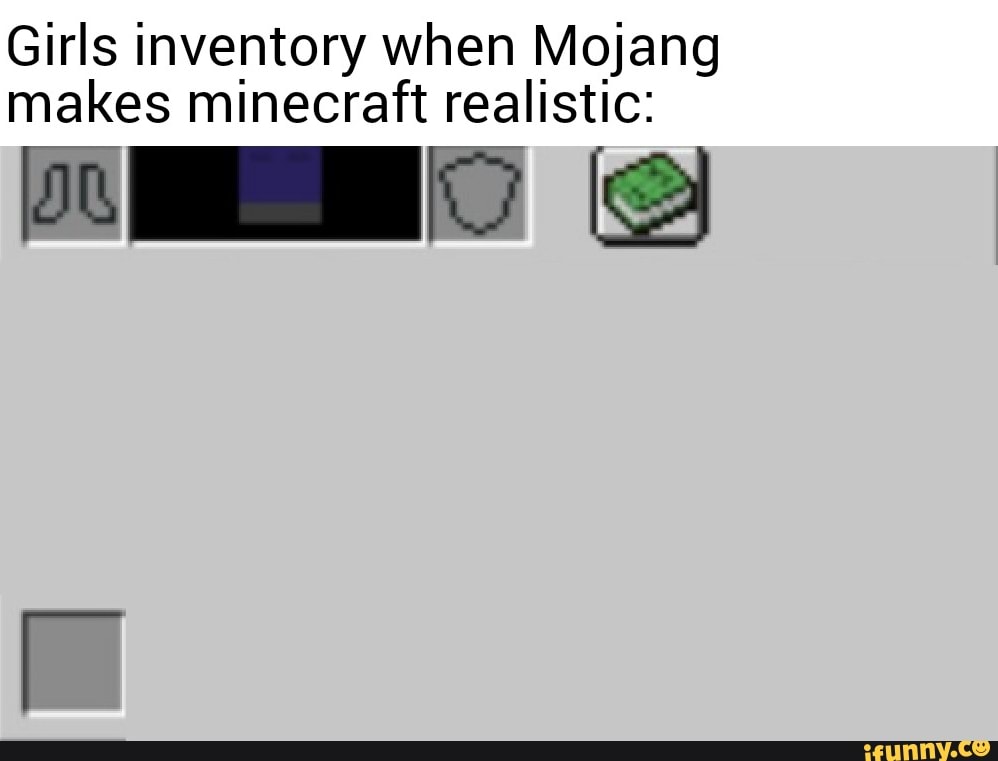 Girls Inventory When Quang Makes Minecraft Realistic Ifunny