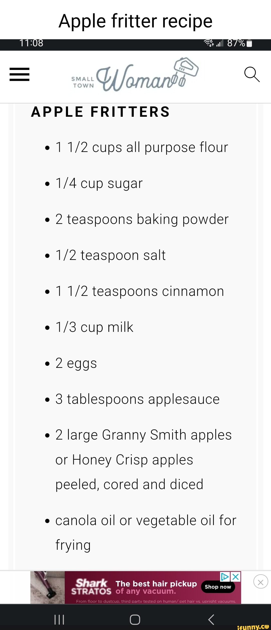 Apple fritter recipe APPLE FRITTERS e cups all purpose flour e cup