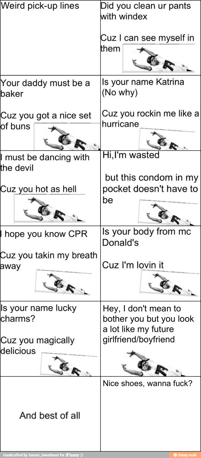Pick up lines to use on guys clean