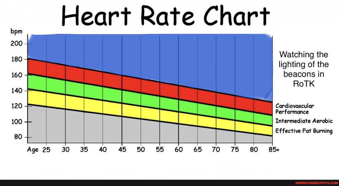 Heart Rate Chart bpm 200 Watching the 180 lighting of the 160 beacons ...