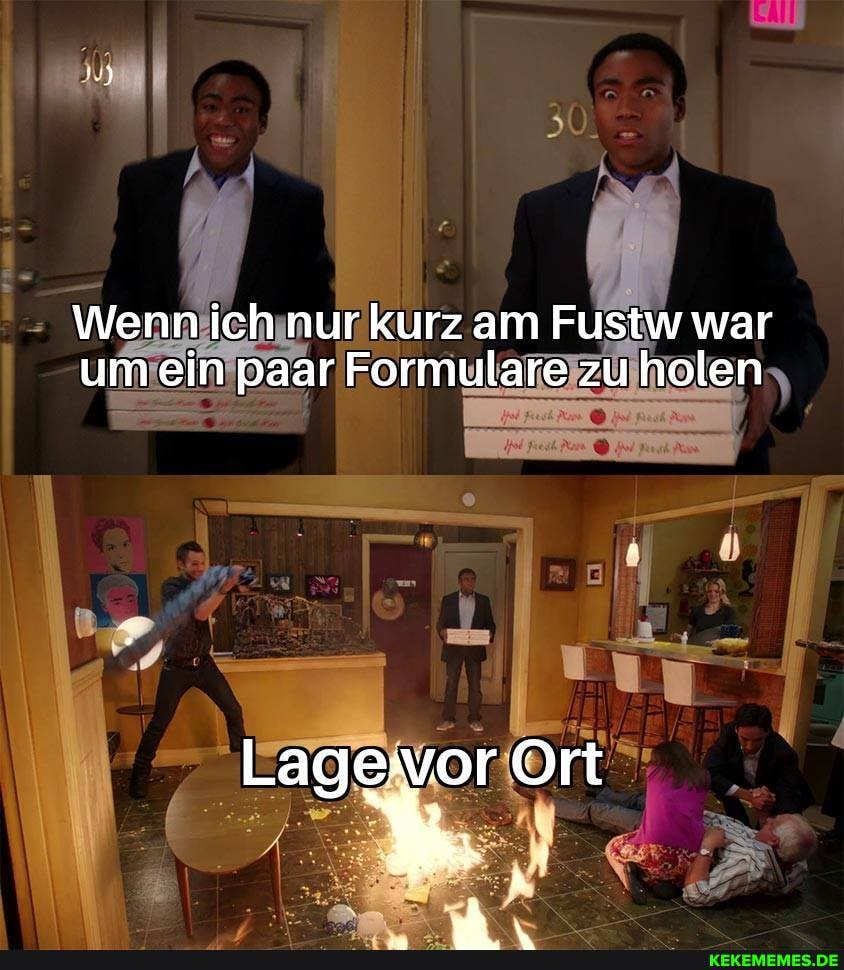 Wenn ich nur kurz am Fustw war um ein paar Formulare zu holen
Ort