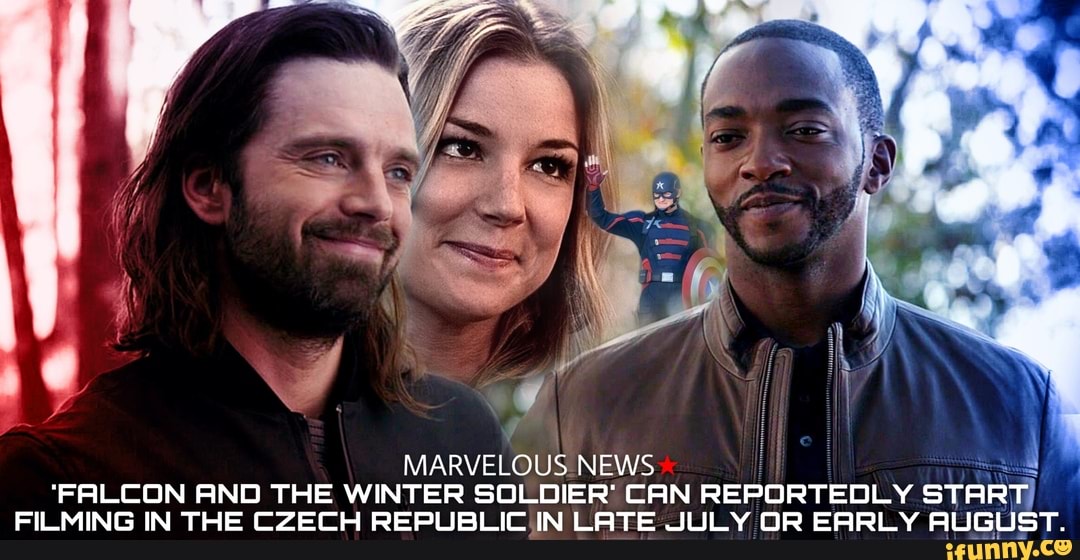 fic ml
i
MARVELOUS NEWS =e
'FALCON AND THE WINTER SOLDIER" CAN REPORTEDLY START)
FILMING IN THE CZECH REPUBLICIIN LATE JULY OR EARLY AUGUST.