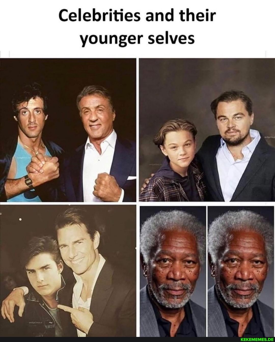 Celebrities and their younger selves