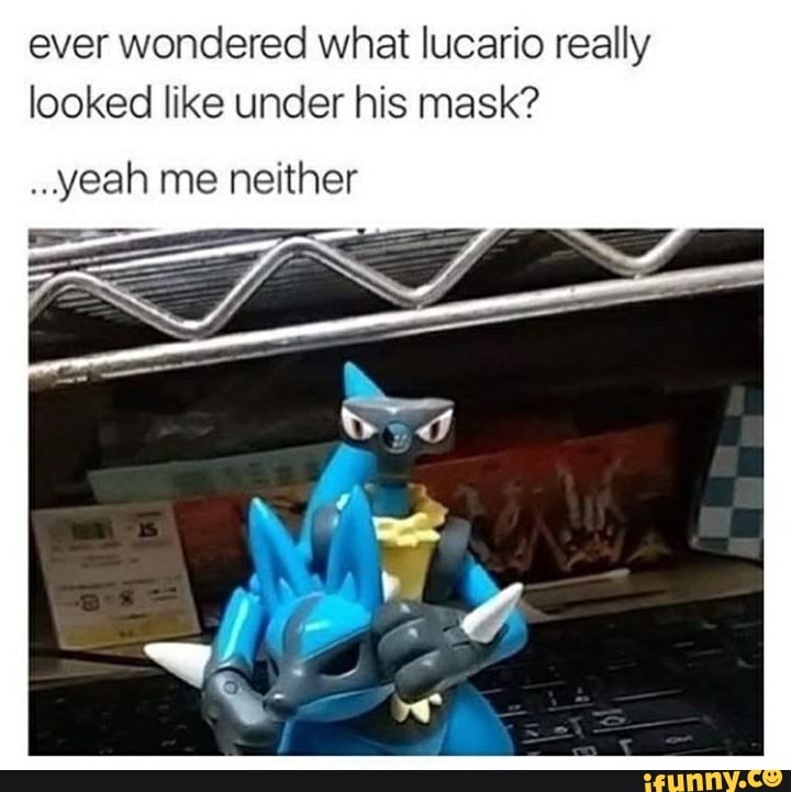 ever wondered what lucario really
looked like under his mask?
..yeah me neither