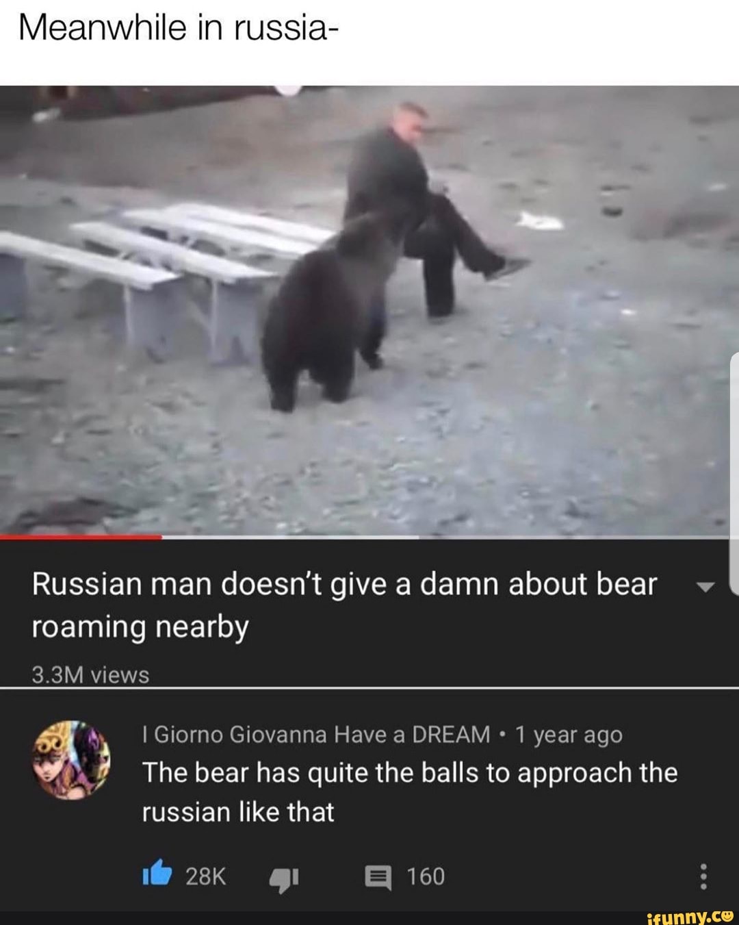Meanwhile in russia- Russian man doesn't give a damn about bear roaming  nearby 