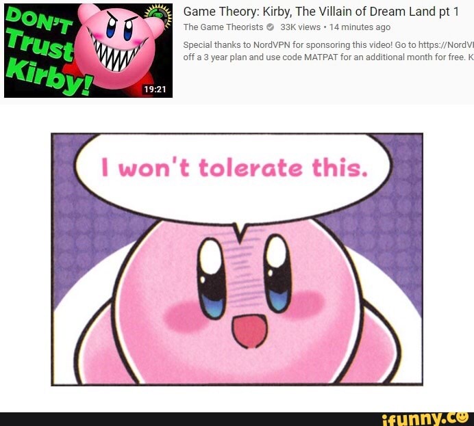 Game Theory Kirby, The ViHain of Dream Land p11 The Game Yheonsls a