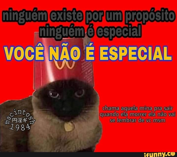 VOCÊ NAO E ESPECIAL