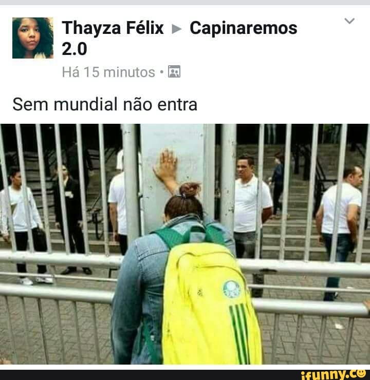 Thayza Félix Capinaremos
Sem mundial não entra
