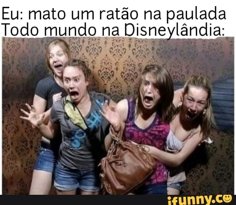 Eu: mato um ratão na paulada
Todo mundo na Disneylândia: